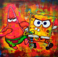 SpongeBob und Patrick POPART 100/100 cm Acryl