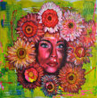 "Girlflower" - 100/100 cm Acryl - 430 EUR