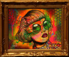Grüne Brille  POPART - 65/54 cm mit Rahmen - 590 Euro