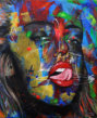 GIRL MIT ZUNGE POPART - 100/120 cm mit schwarzem Rahmen-800 Euro