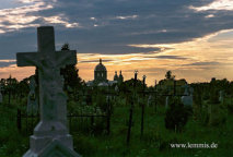 Friedhof in einem kleinem Dorf vor Horodok 